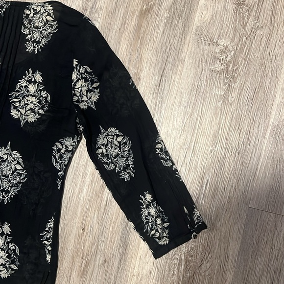 Lucky Brand Sheer Peasant Top - Picture 9 of 13